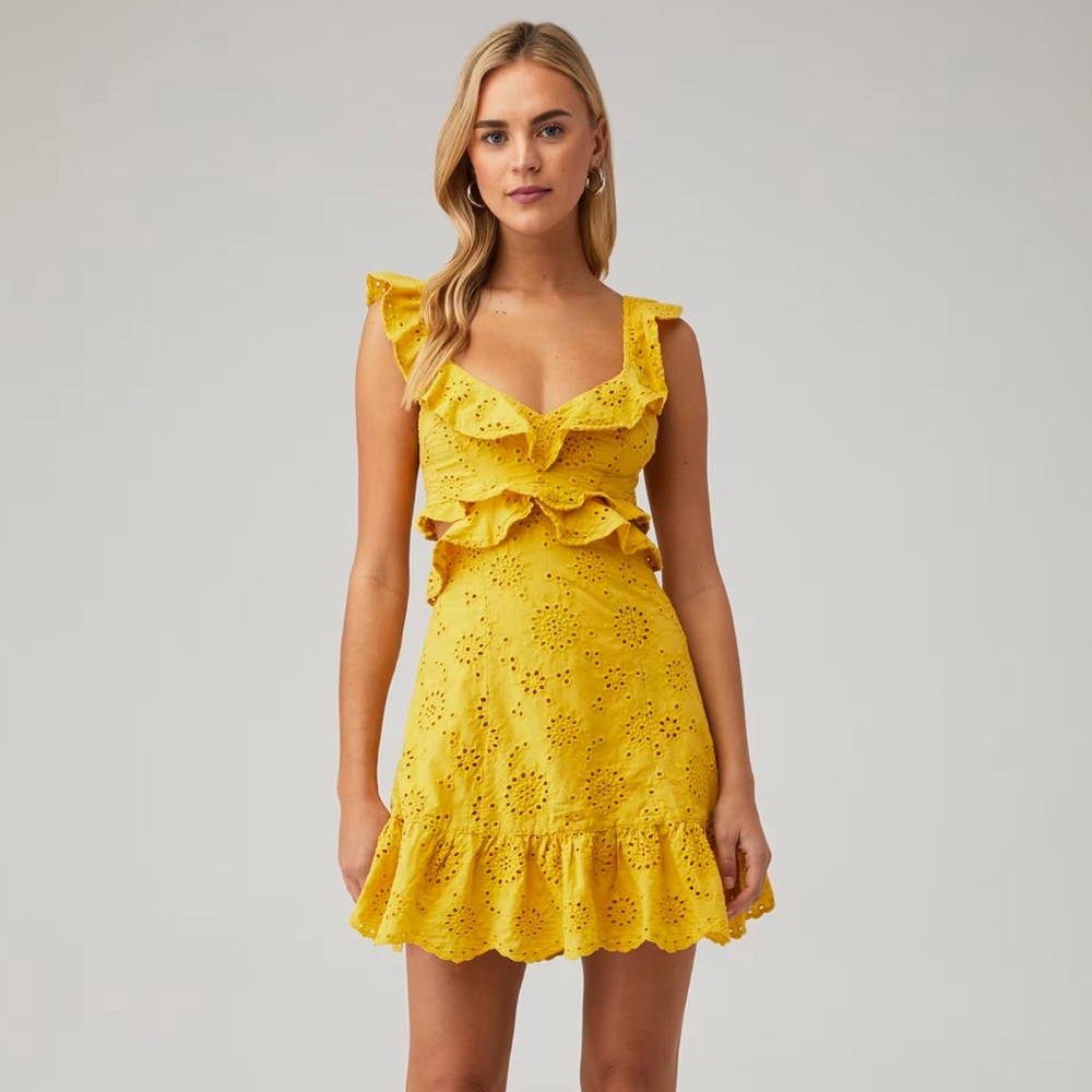 ASTR elora dress yellow